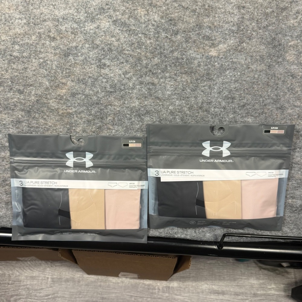 Under Armour UA Pure Stretch Hipster Womens 6 Pack Underwear S Multi NWT